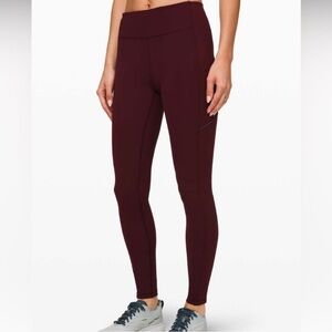 Lululemon Speed Up Tight‎ (Full-On Luxtreme 28") Leggings Women’s Size 2 Garnet